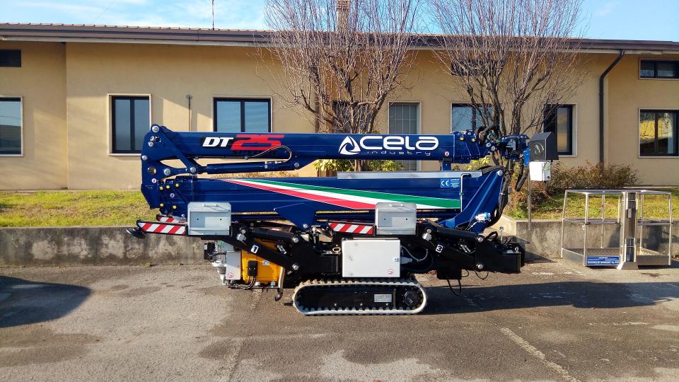 SPYDER CON CINGOLI CELA, CESTELLO DT CRAWLER 25 - SICILIA CELA SPYDER DT CRAWLER 25