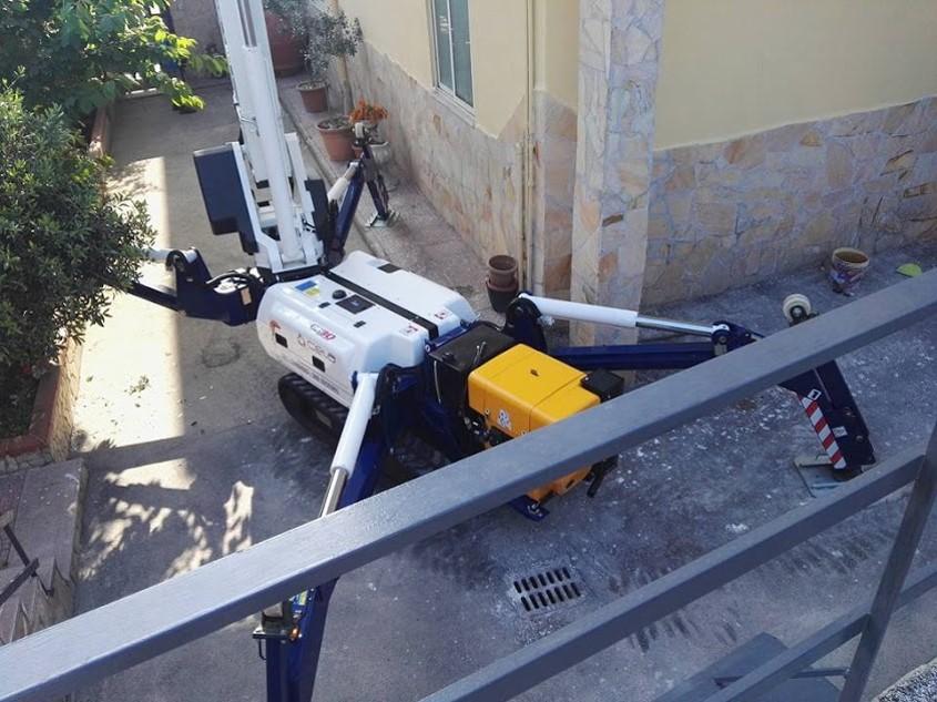 PIATTAFORMA CELA SPYDER RAGNO CON CINGOLI CESTELLO PORTA OPERATORE - SICILIA CELA SPYDER DT 28