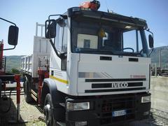 AUTOCARRO/CAMION IVECO 150E27 BALESTRATO CON GRU HEILA HL-L 140/4S RADIOCOMANDO CASSONE RIBALTABILE