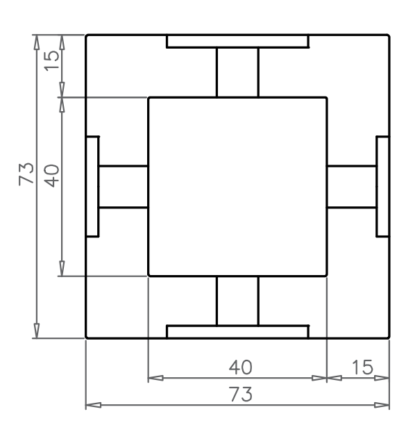Prolunga Tipo Enel in cemento cm 40x40 spessore pareti cm 15