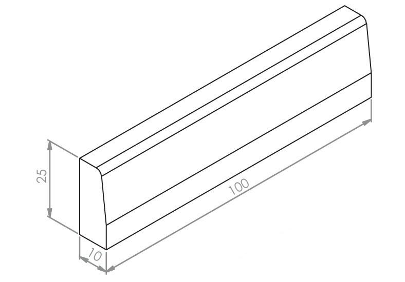 Cordoli e Bordure cm 10/8x25x100