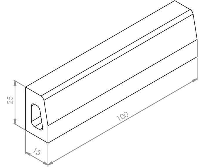 Cordoli e bordure cm 15/12x25x100