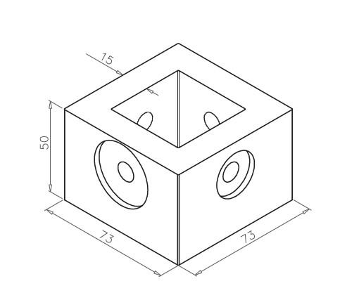 Prolunga Tipo Enel in cemento cm 40x40 spessore pareti cm 15