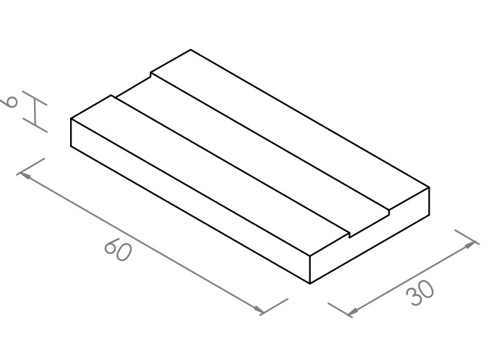 ELEMENTO DI BASE CM 30X60X6