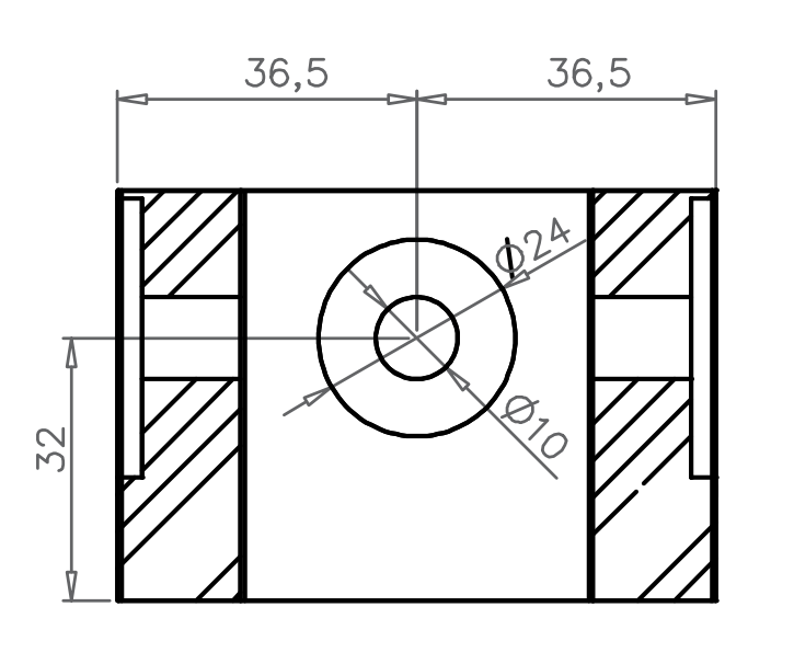 Prolunga Tipo Enel in cemento cm 40x40 spessore pareti cm 15