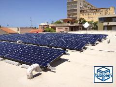 Plinto per fotovoltaico Sistema di zavorramento Cordoli+Mattoni