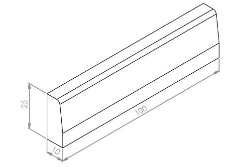 Cordoli e Bordure cm 100 x 25 x 10/8
