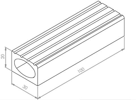 Cordoli e bordure cm 100 x 20 x 30 leggero