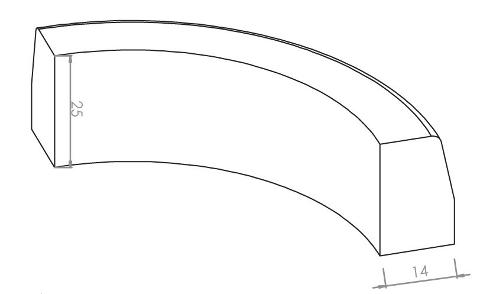 Cordoli e bordure cm 14/12x25x100