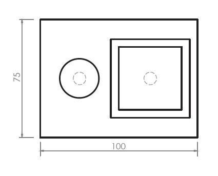 Plinto per pali di illuminazione cm 75 X 100 H 80