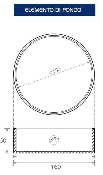 Anello in cemento Ø cm 150