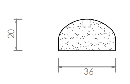 Dissuasore in cemento piccolo Ø cm 36 h 20