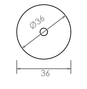 Dissuasore in cemento piccolo Ø cm 36 h 20