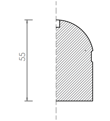 dissuasore in cemento con scanalatura Ø  cm 50 h 55