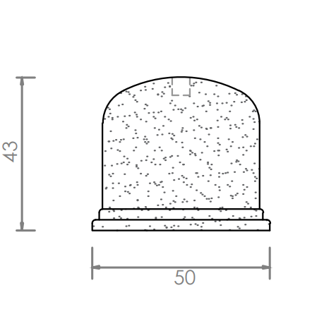 Dissuasore in cemento con base Ø cm 50 h 43