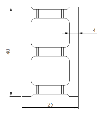 Blocco Faccia a Vista 25x20x40 a due camere