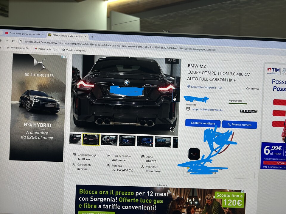 BMW M2 cambio automatico Benzina