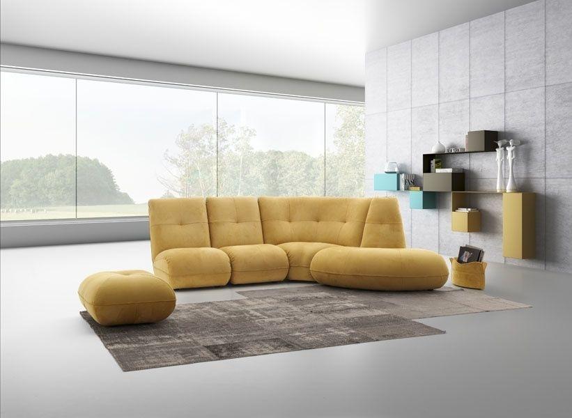 DIVANI MODERNI IN PELLE E TESSUTO