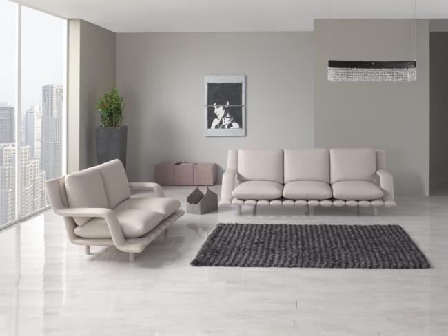 DIVANI MODERNI IN PELLE E TESSUTO