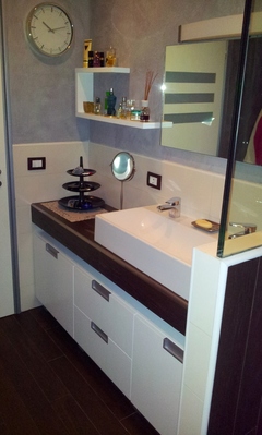 Mobile Bagno Chiaramonte Ragusa Sicilia Mobilificio Casmene Laccato Bianco Opaco
