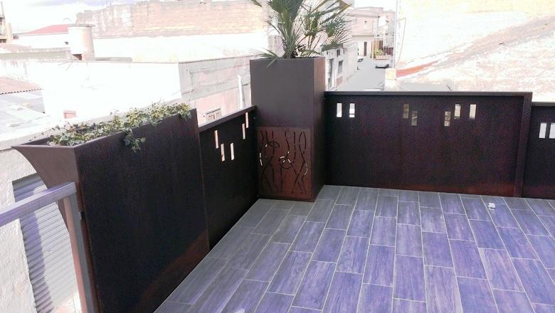 BALAUSTRE IN LAMIERA CORTEN