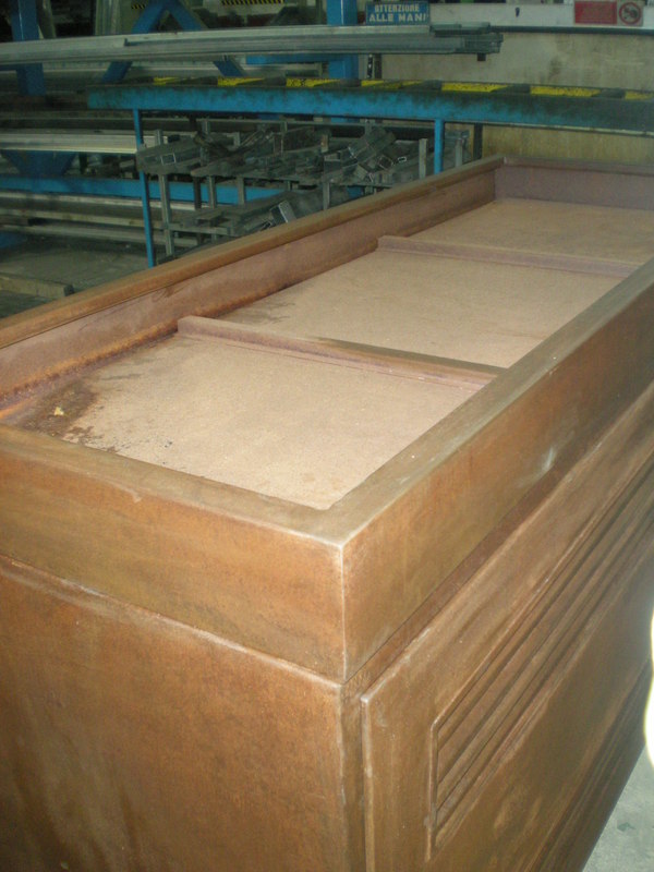 CASSONE IN LAMIERA CORTEN