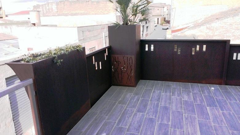 BALAUSTRE IN LAMIERA CORTEN
