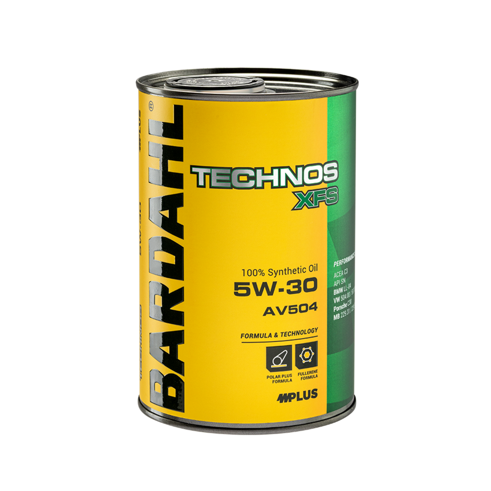 OLIO TECHNOS XFS AV504 5W30 BARDAHL ACEA C3 / API SN / MB 229.51 VW 504.00-507.00 / BMW LL-40 (N20 Performance) / Porsche C30