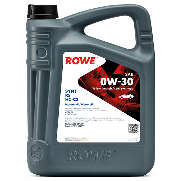 OLIO MOTORE SINTETICO HIGHTEC ROWE C2 SAE 0W30