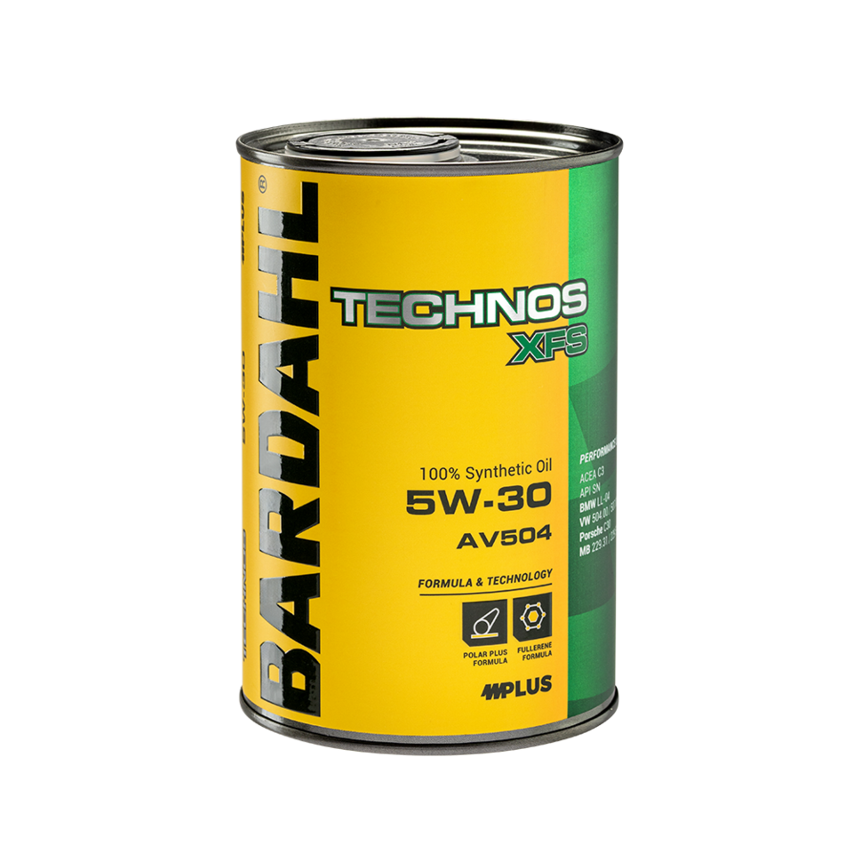 OLIO TECHNOS XFS AV504 5W30 BARDAHL ACEA C3 / API SN / MB 229.51 VW 504.00-507.00 / BMW LL-40 (N20 Performance) / Porsche C30