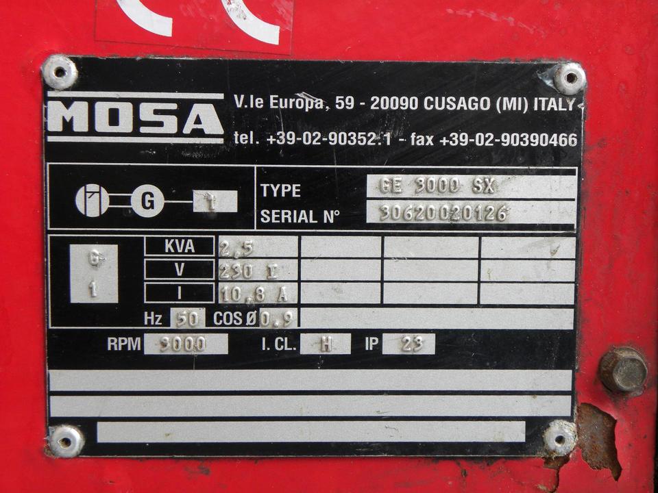 GRUPPO ELETTROGENO  USATO MOSA GE 3000 SX