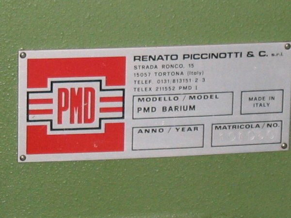 RETTIFICA PER DISCHI, FRENI E TAMBURI RENATO  PICCINOTTI  & C. SRL PMD  BARIUM