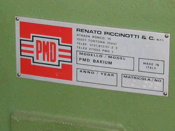 RETTIFICA PER DISCHI, FRENI E TAMBURI RENATO  PICCINOTTI  & C. SRL PMD  BARIUM