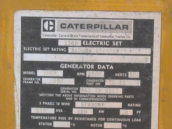 GRUPPO ELETTROGENO - SICILIA - TRAPANI - ALCAMO CATERPILLAR CAT D 346