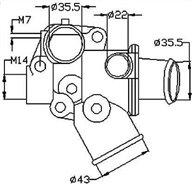TERMOSTATO REFRIGGERANTE ALFA ROMEO 146-155 1.9 TURBO DIESEL