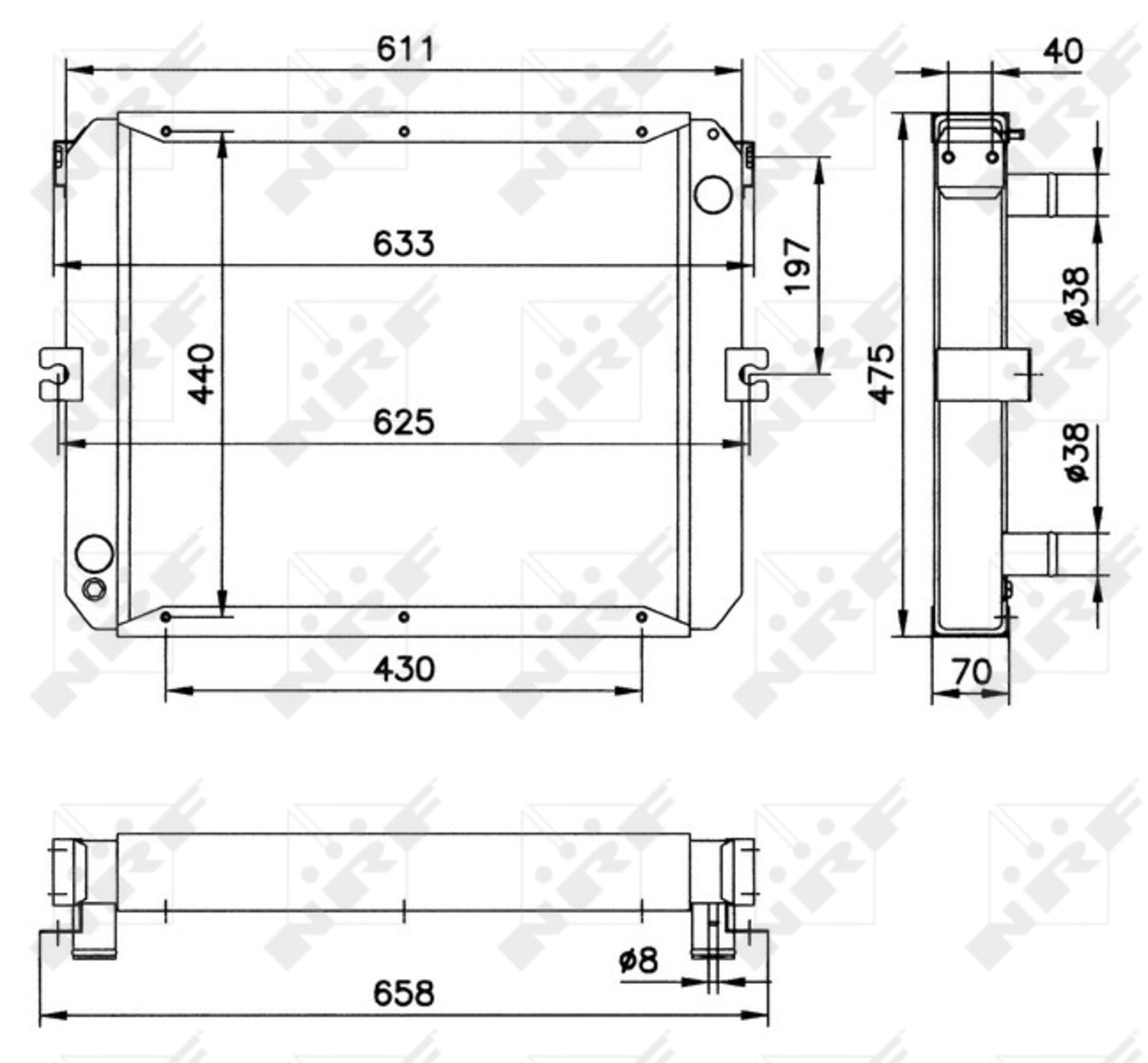 RADIATORE ACQUA IVECO 65.12; 79.12