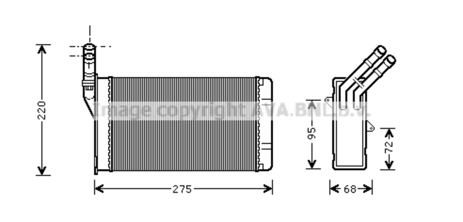 Radiatore di riscaldamento CITROEN Xantia X1; Xantia Station Wagon