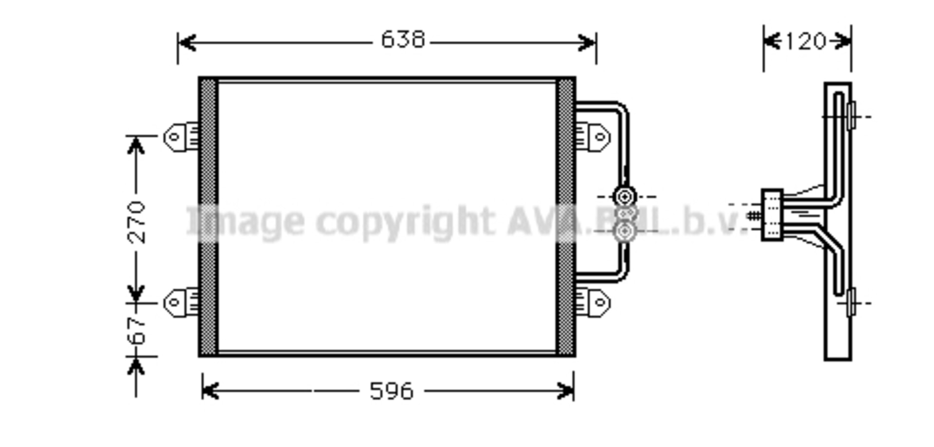 Condensatore/ Climatizzatore RENAUL Renault Megane 1; ; Renault Megane Scenic; Renault Megane DA; Renault Megane 1 Cabrio; Renault Megane 1 Grandtour; Megane I Van / Hatchback (SA0/1 )
