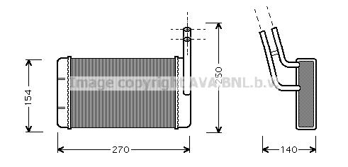 Radiatore di riscaldamento FIATFORD TRANSIT MK2- MK3