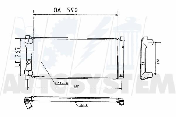 Radiatore Acqua Motore FIAT PANDA 1.3 DIESEL