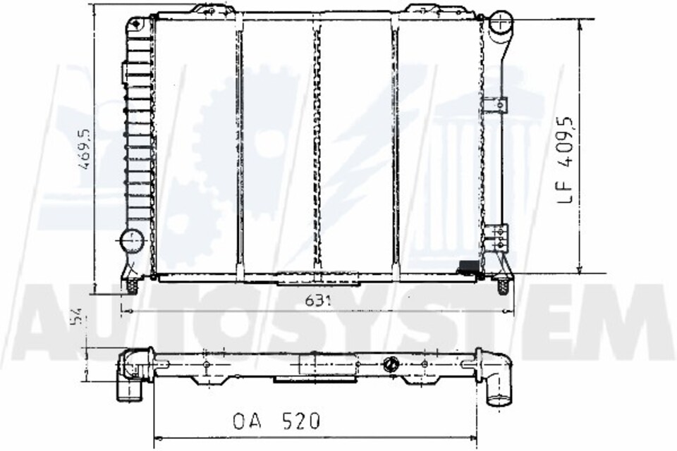 Radiatore Acqua Motore ALFA 164 (164) 3.0 i.e. QV; 2.5 TD
