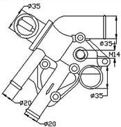 TERMOSTATO REFRIGGERANTE FIAT UNO 1.3 SUPER DIESEL