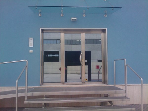 Pensilina in acciaio inox e vetro ETNAINOX