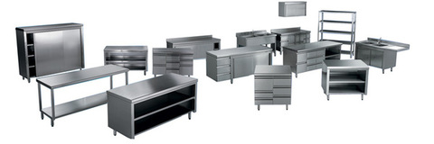 Tavoli, armadi, pensili in acciaio inox ETNAINOX