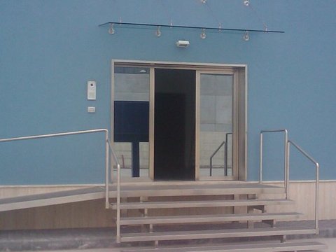 Pensilina in acciaio inox e vetro ETNAINOX