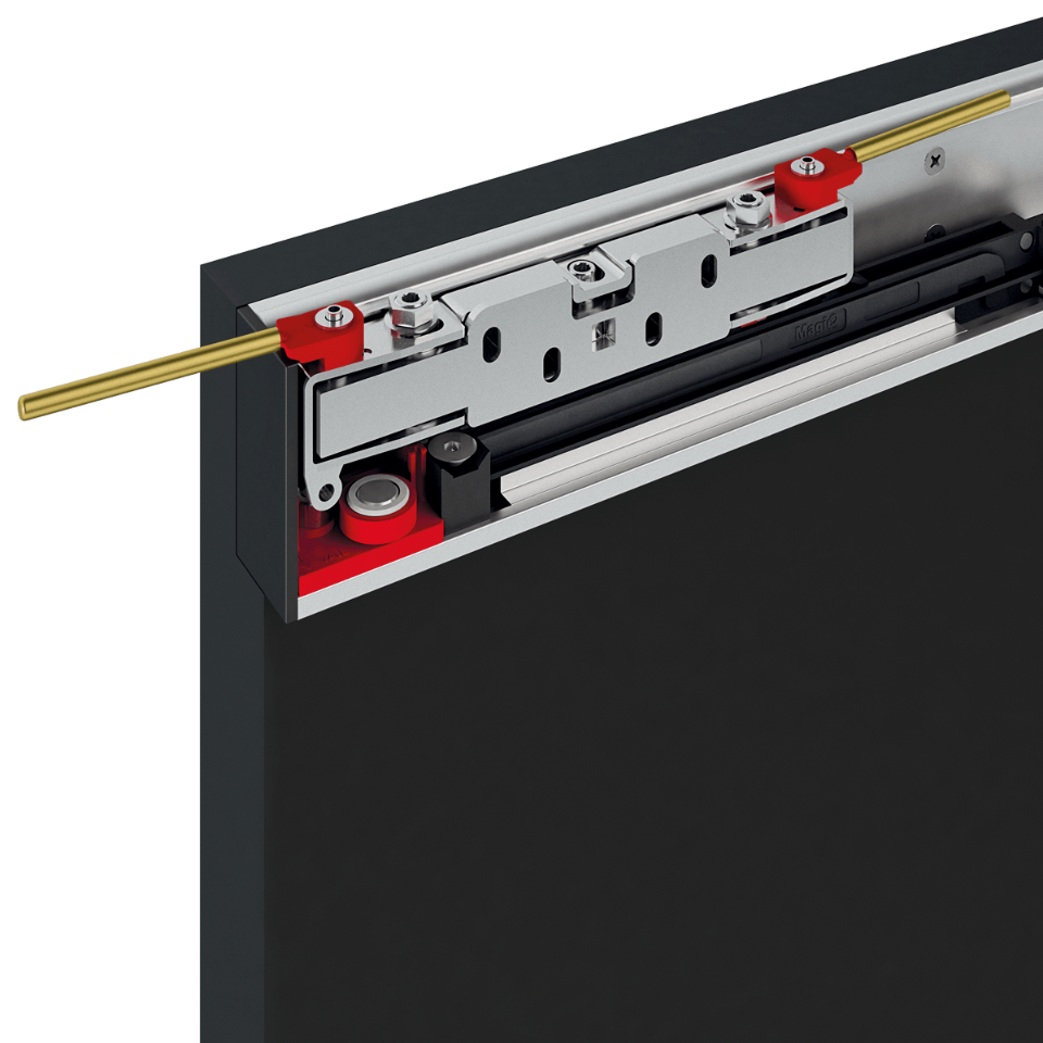 SISTEMA INVISIBILE MAGIC 2 LEGNO 1100/1800 PER PORTE SCORREVOLI TERNO SCORREVOLI MAGIC 2 LEGNO 1100/1800