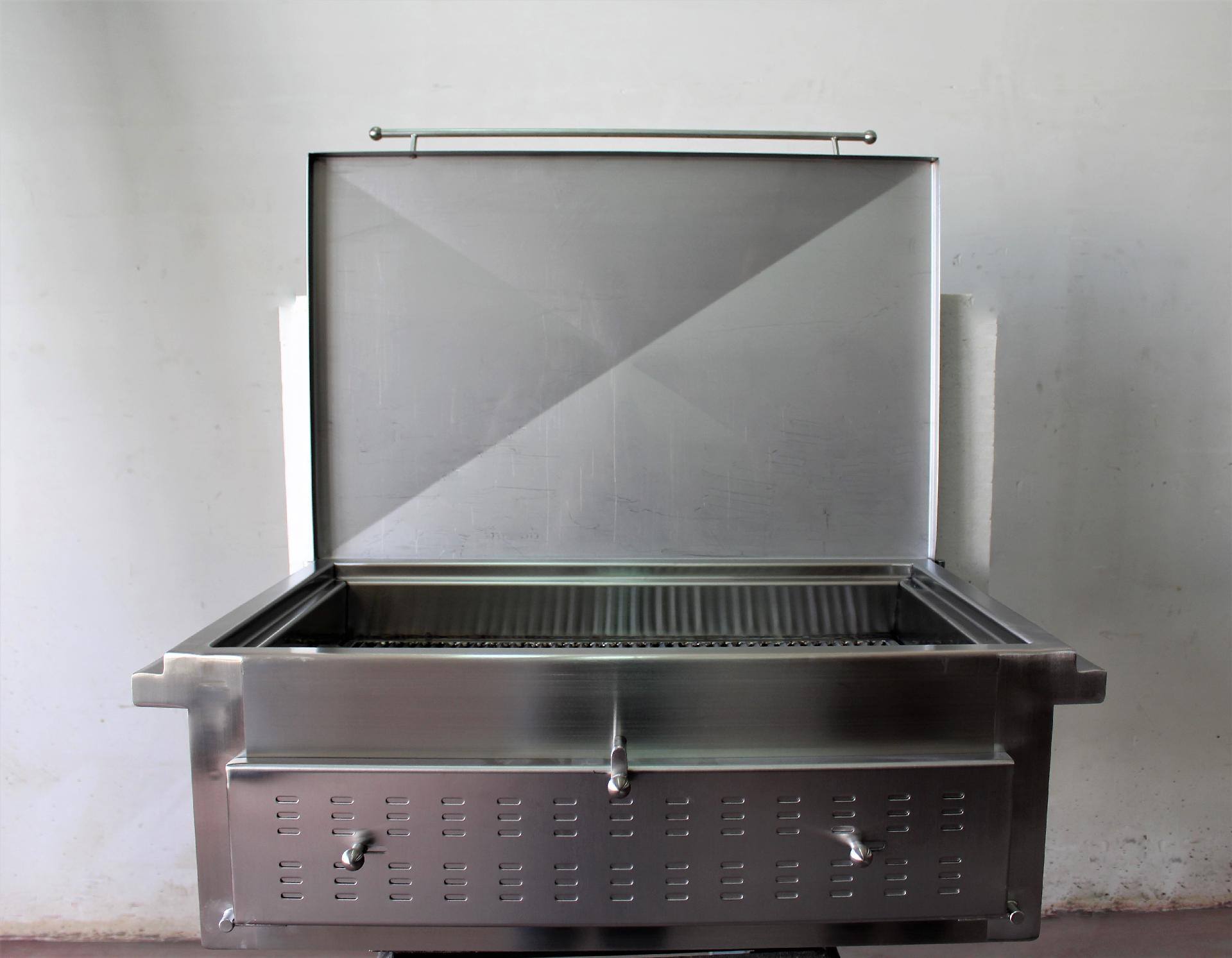 BARBECUE IN ACCIAIO INOX AISI 304 CON GRIGLIA fervin sas incasso e non