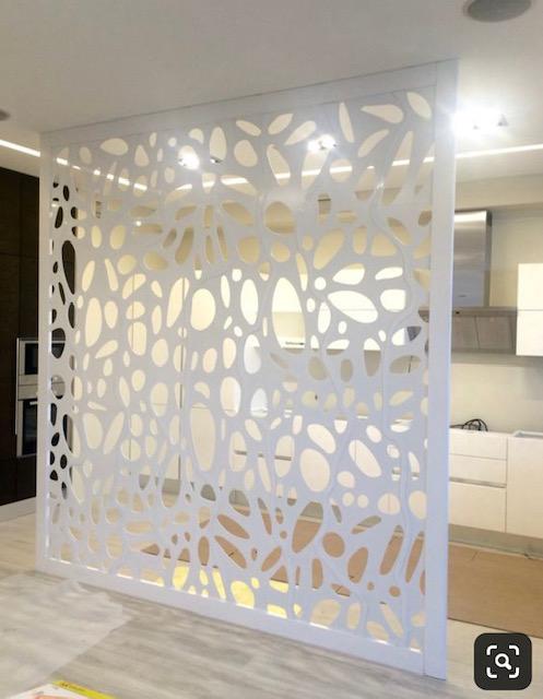 Divisori/Pannelli decorati in lamiera alluminio, corten e acciaio