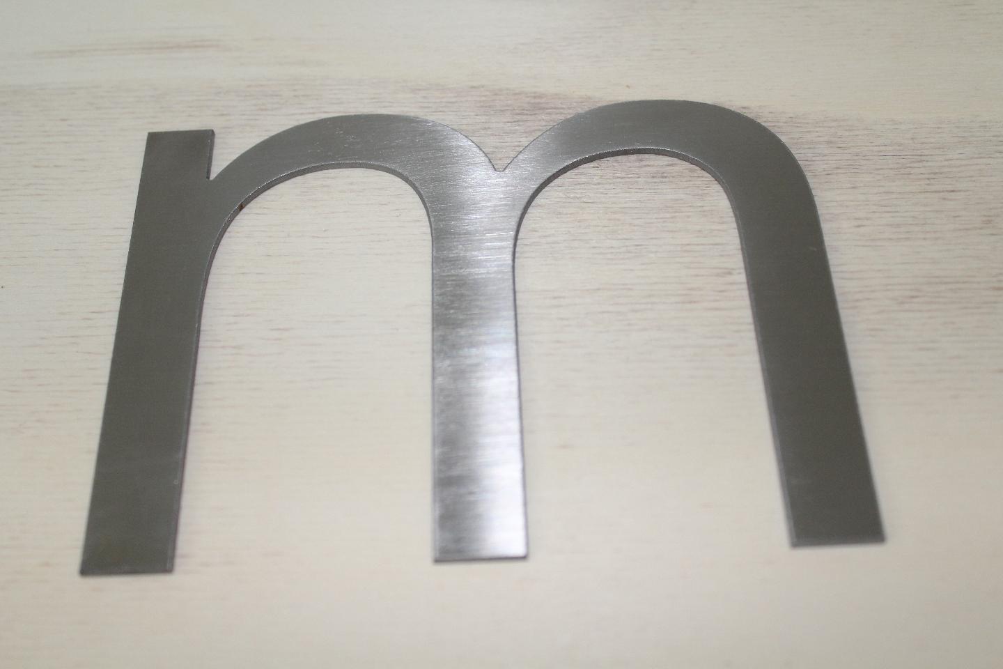 Lettera in acciaio inox lucido o satinato