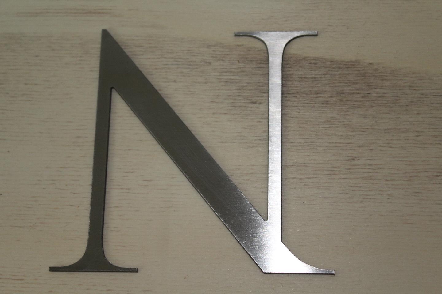 Lettera in acciaio inox lucido o satinato